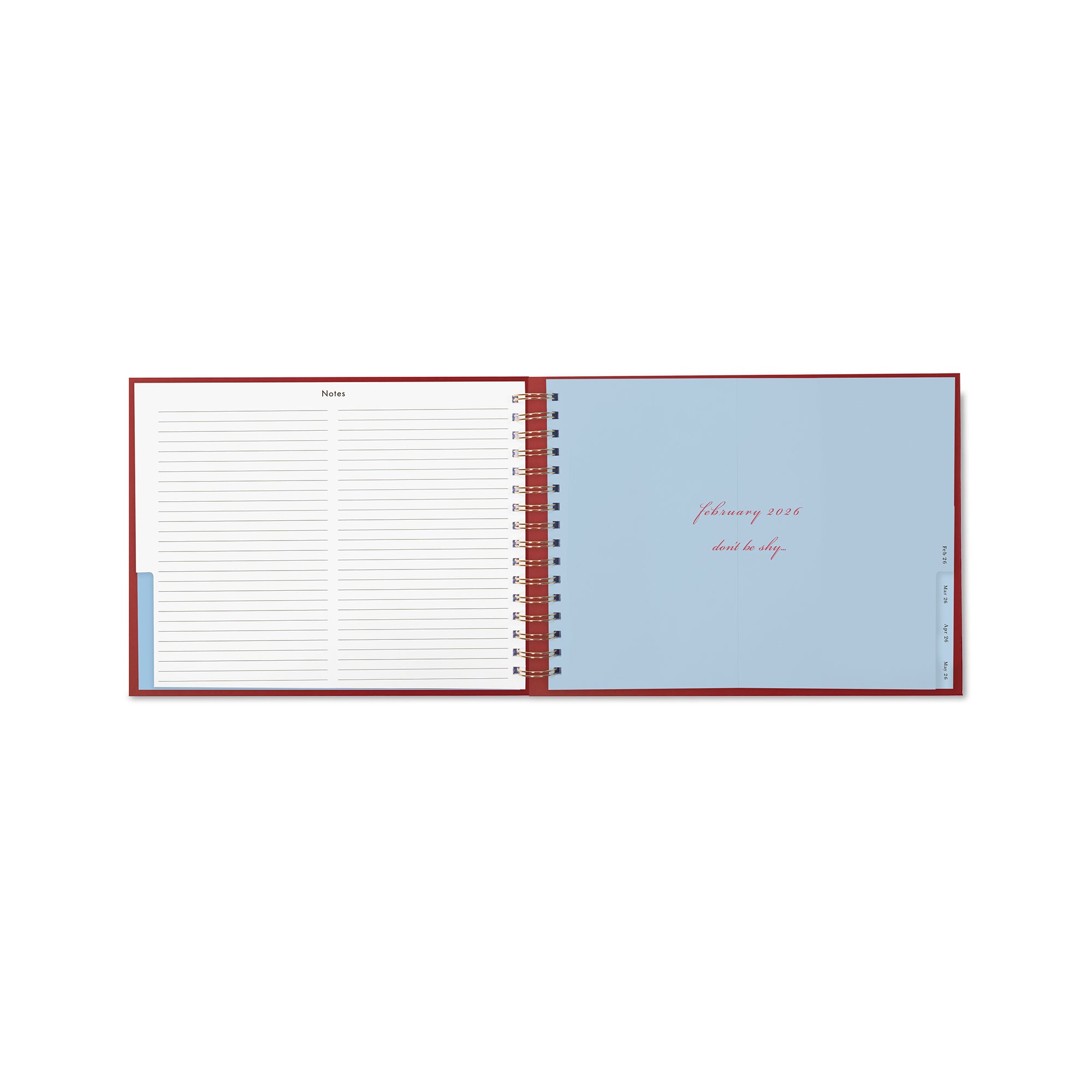 12 Month Horizontal Planner, Mostly on Time