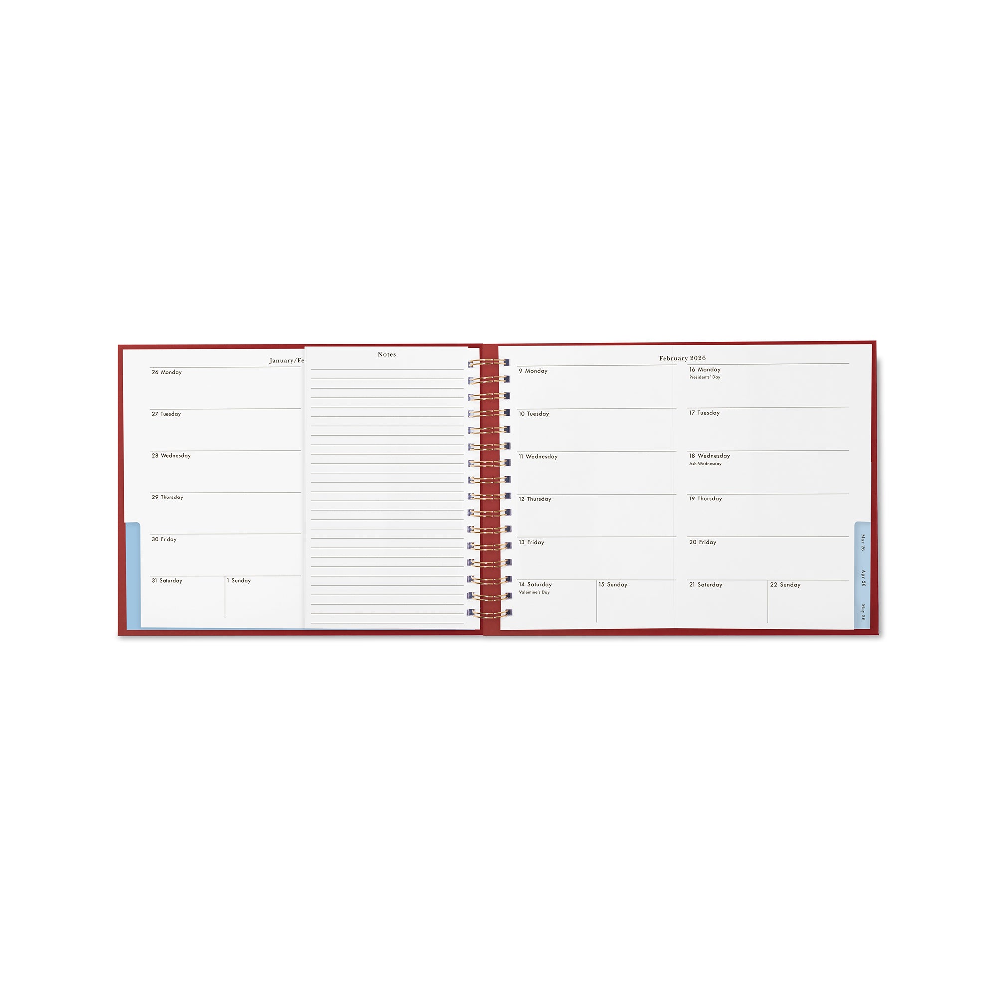 12 Month Horizontal Planner, Mostly on Time