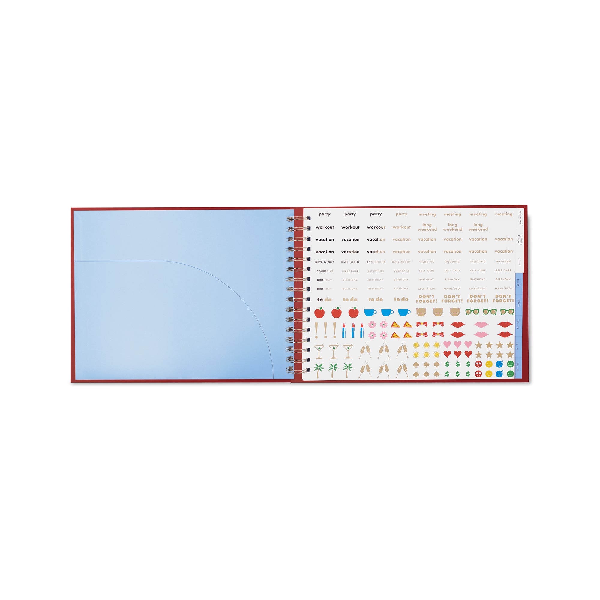 12 Month Horizontal Planner, Mostly on Time