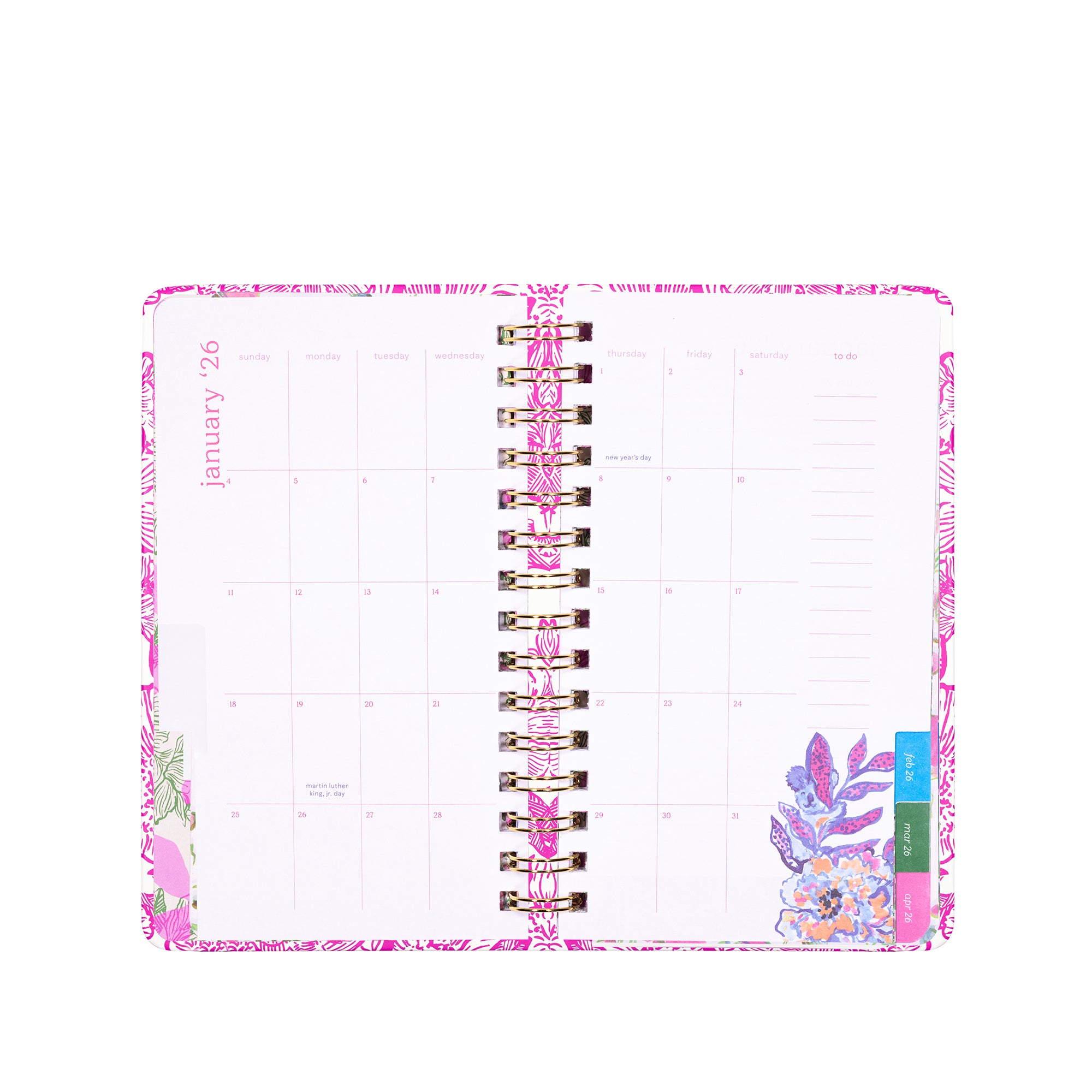 Medium 12 Month Agenda, Unforgettable Pink