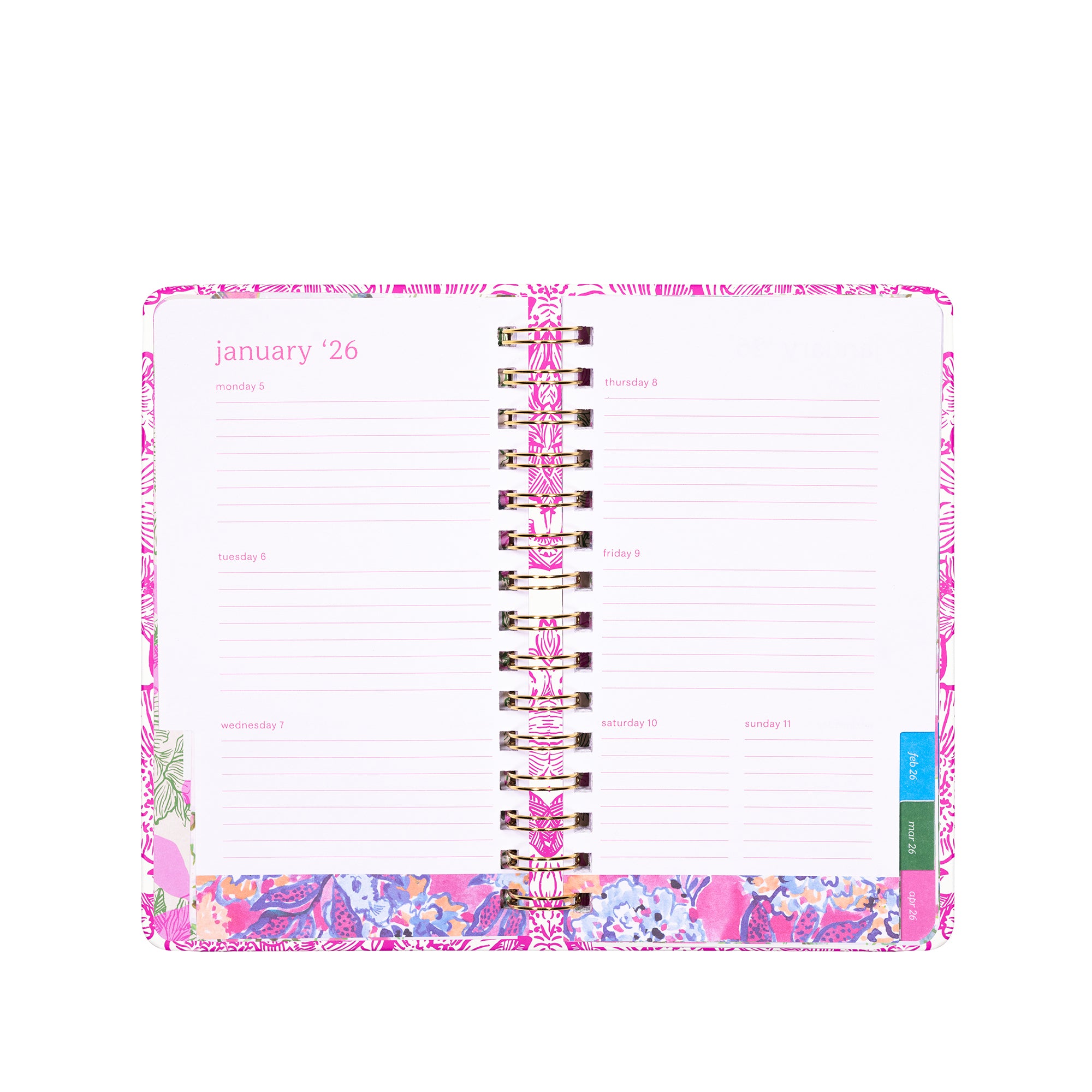 Medium 12 Month Agenda, Unforgettable Pink
