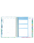 Planner with colorful design on a white background
