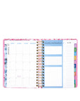 Planner with colorful design on a white background