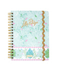 Monthly planner with floral design and 'Lilly Pulitzer' branding on a white background