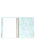 Notebook with a floral pattern on a white background