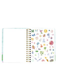 Notebook with colorful illustrations on a white background