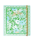 Floral patterned planner with 'Little Pouch' branding on a white background
