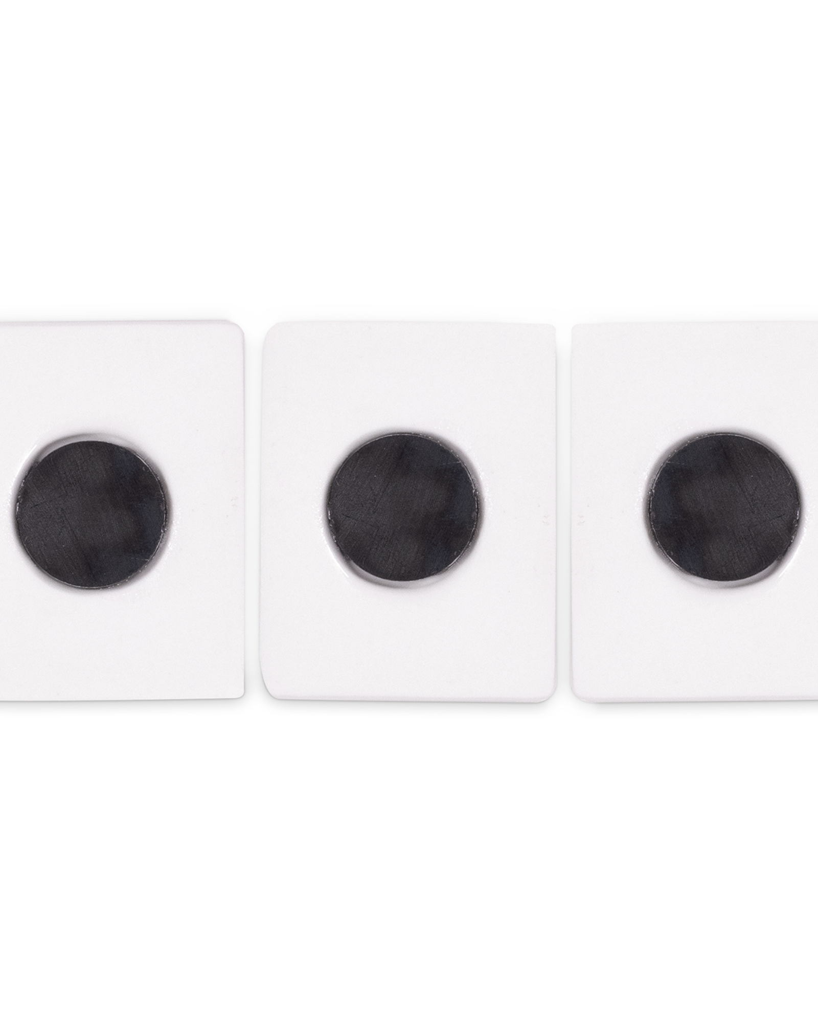 back view of Three book-themed magnets with floral designs and book titles on a white background