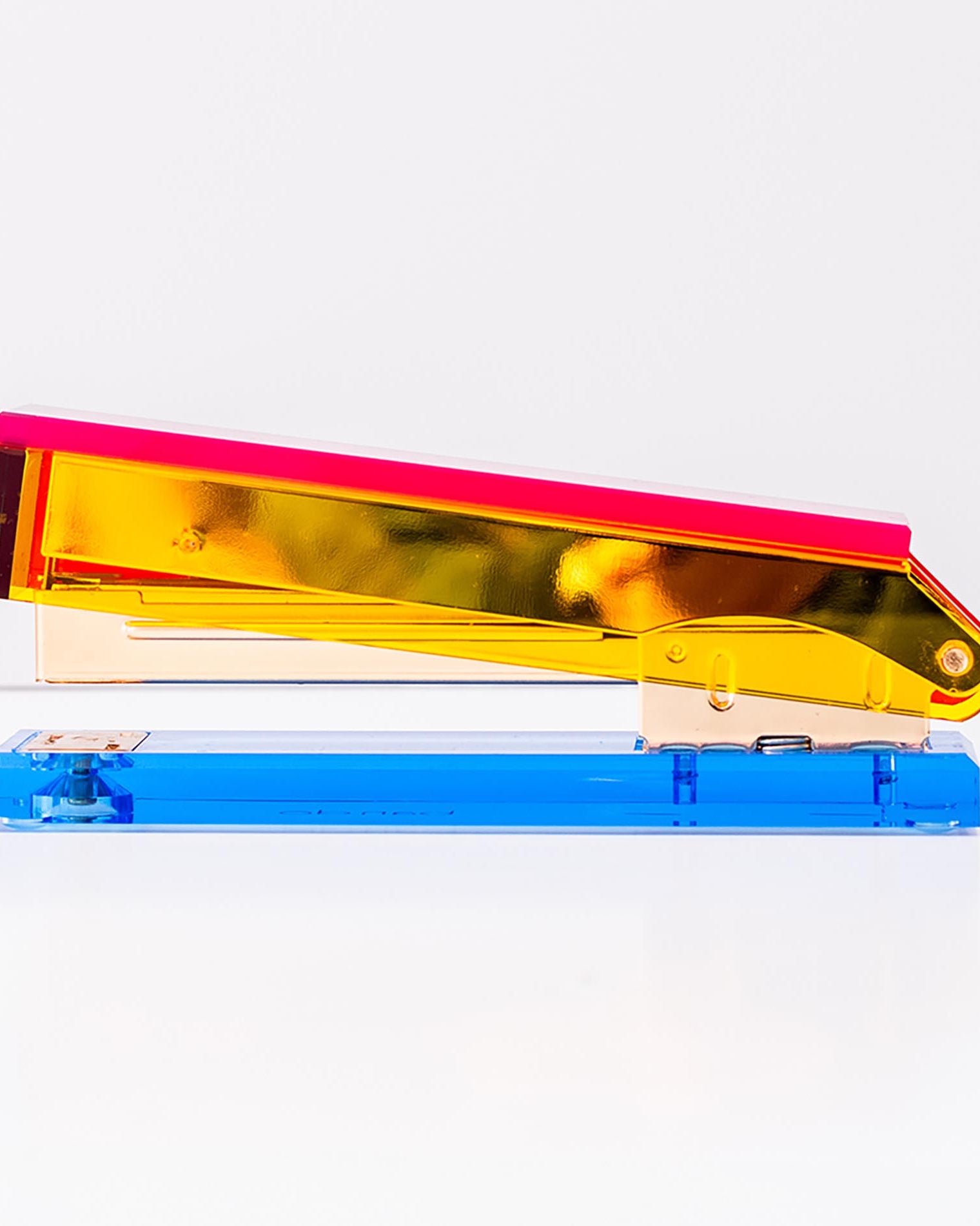 Colorful stapler on a white background
