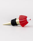 Red jelly dessert wine stopper