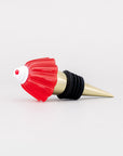 Red jelly dessert wine stopper