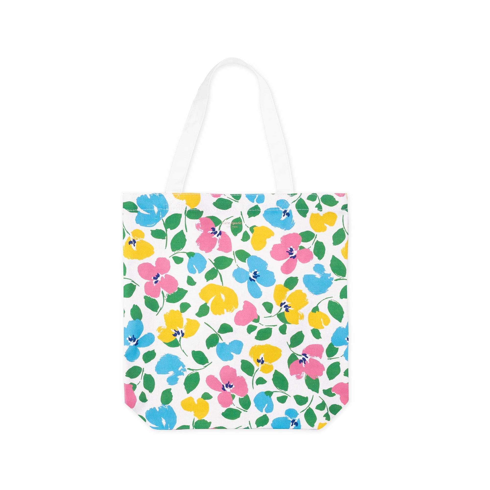 Canvas Book Tote, Painterly Bouquet