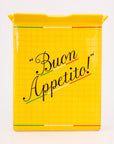 backview of yellow pasta box vase