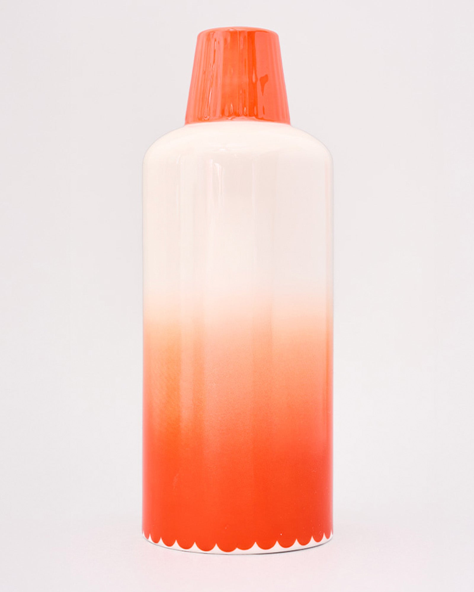 back view of whipped cream ceramic vase