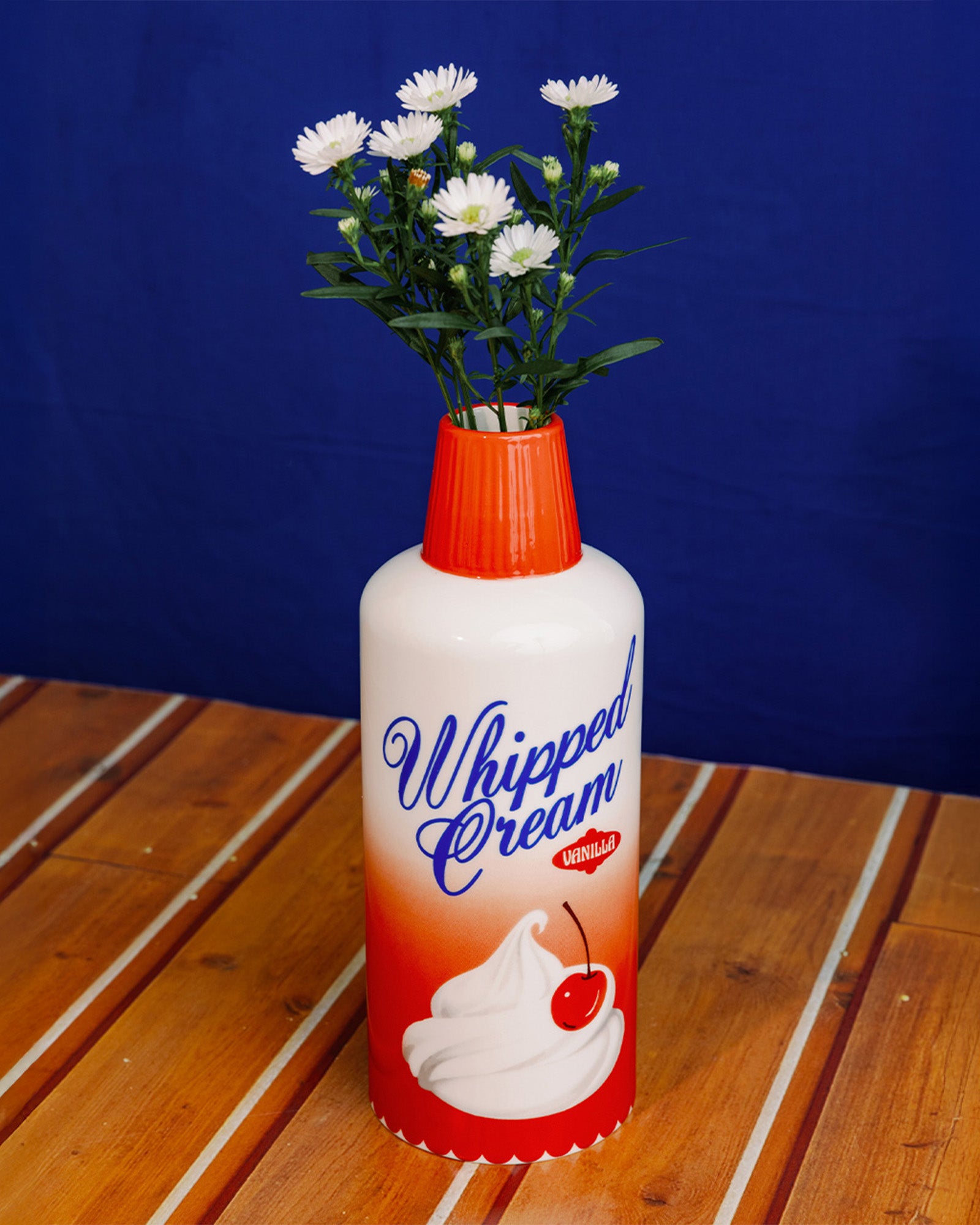 whipped cream ceramic vase