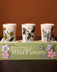 Votive Candle Set of 3, Wildflowers (Courtyard Blooms)