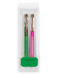 Glitter Bomb Pen Set, Wicked Green/Pink
