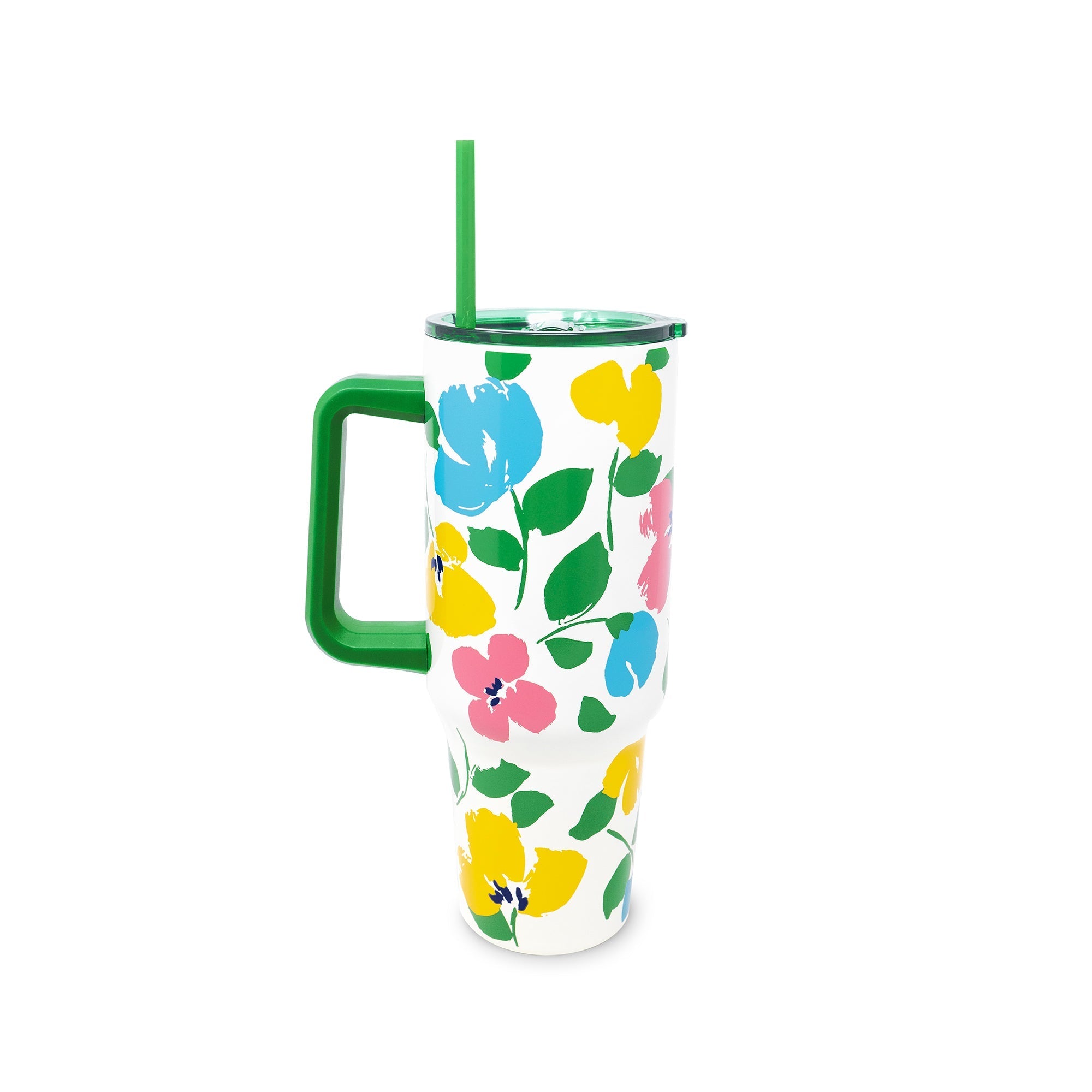 Stainless Steel 40 oz. Tumbler, Painterly Bouquet