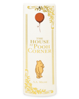 Book cover of 'The House at Pooh Corner' with a bear and balloon illustration on a white background.
