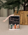 Book Shaped Ceramic Ornament, Twas the Night Before Christmas