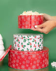 Cookie Tins (Set of 3), Snowflake and Holly