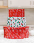 Cookie Tins (Set of 3), Snowflake and Holly