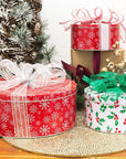 Cookie Tins (Set of 3), Snowflake and Holly
