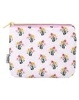 Small pouch with floral pattern on a white background