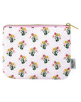Small pouch with floral pattern on a white background