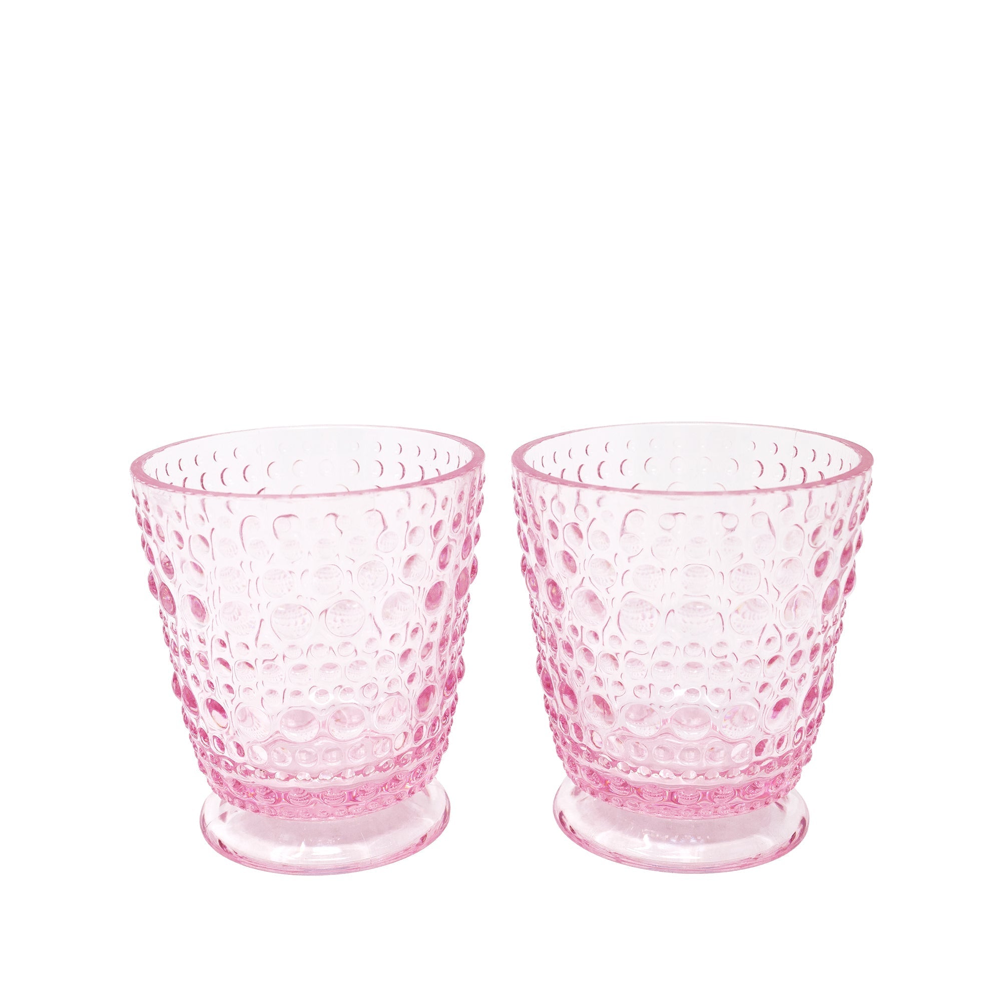 Lilly Pulitzer Acrylic Hobnail Glass Set Conch Shell Pink
