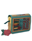 Book-shaped wallet with 'Beauty and the Beast' design on a white background