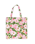 Floral patterned tote bag on a white background
