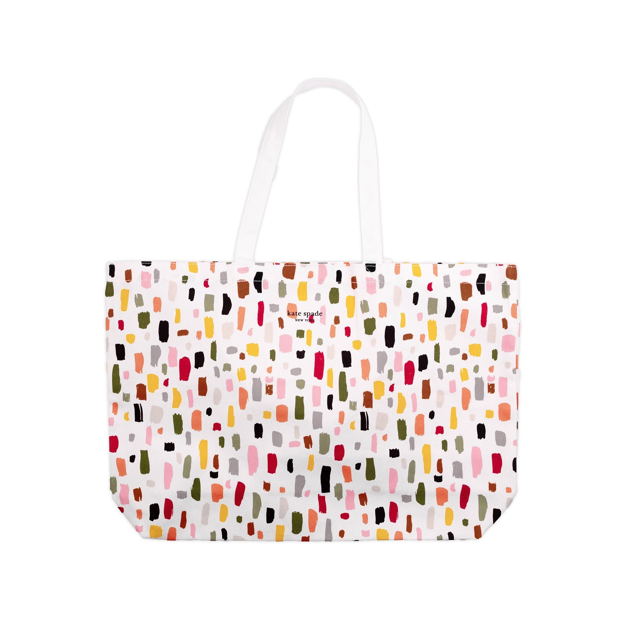 Large Canvas Book Tote, Painterly Strokes