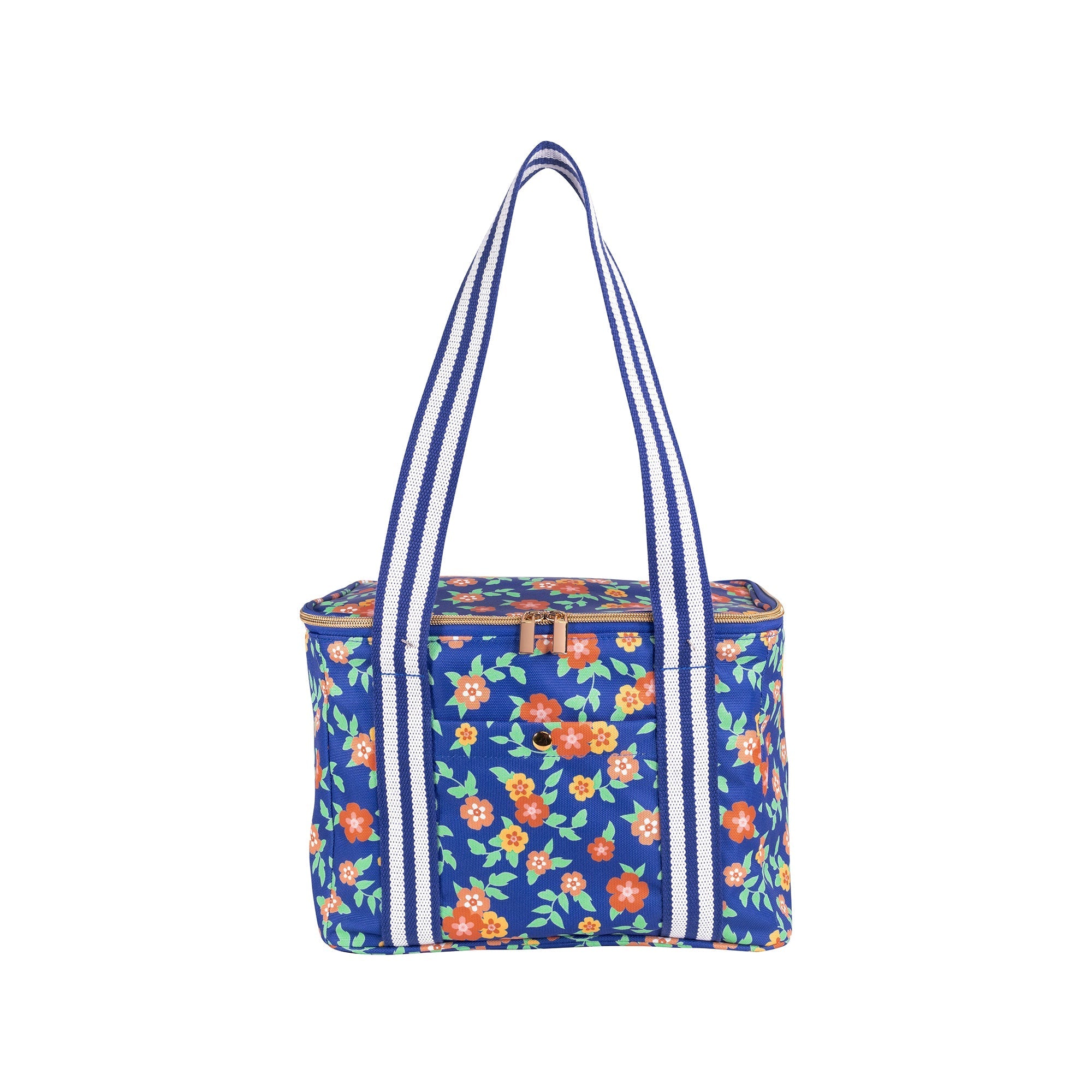 Cooler Bag, Floral Deep Ultramarine
