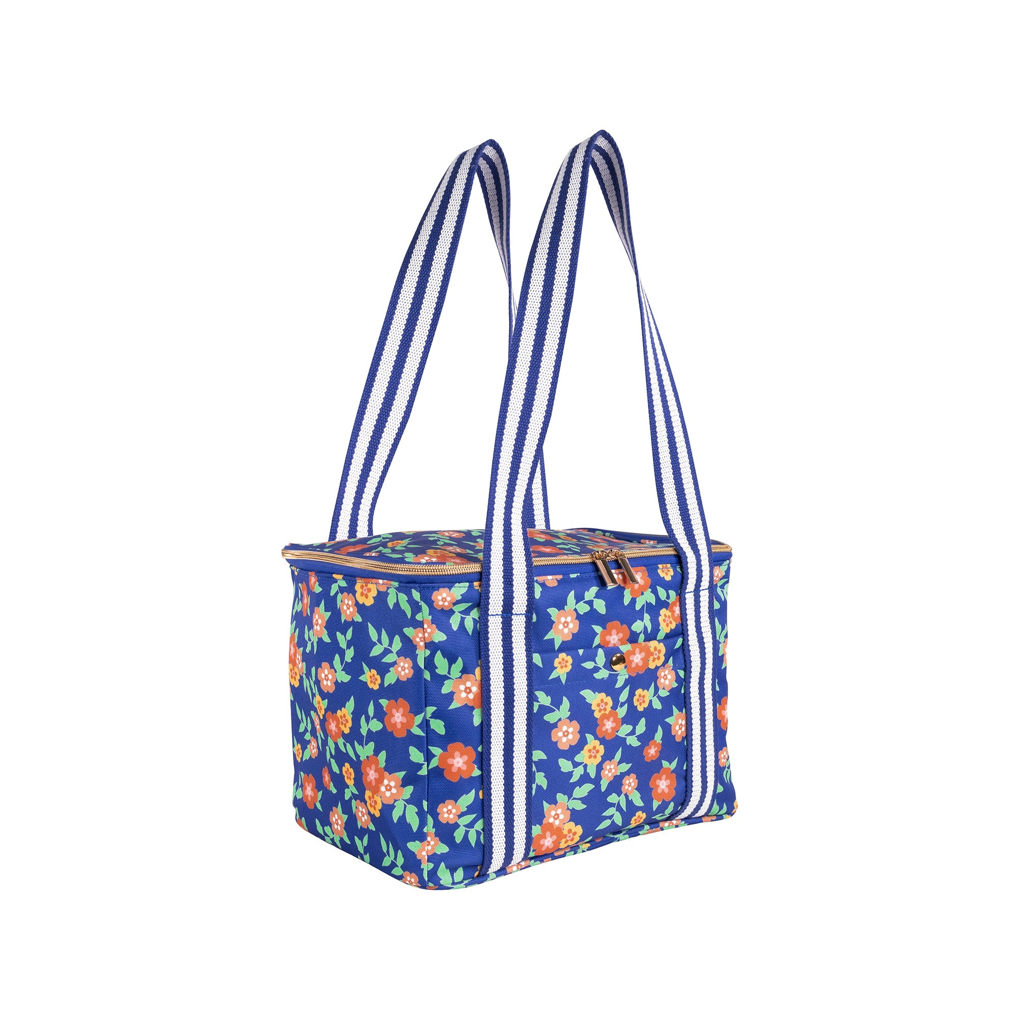 Cooler Bag, Floral Deep Ultramarine
