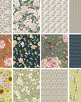 Grid of various floral and nature-themed fabric patterns.