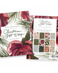 Floral gift wrap with a display of patterns on a white background