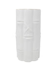 Bamboo Vase, Coconut/Hydrangea Blue