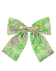 Large Barrette Bow, Lime Feeling Good