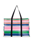 Large Grocery Tote, Ocean Stripe