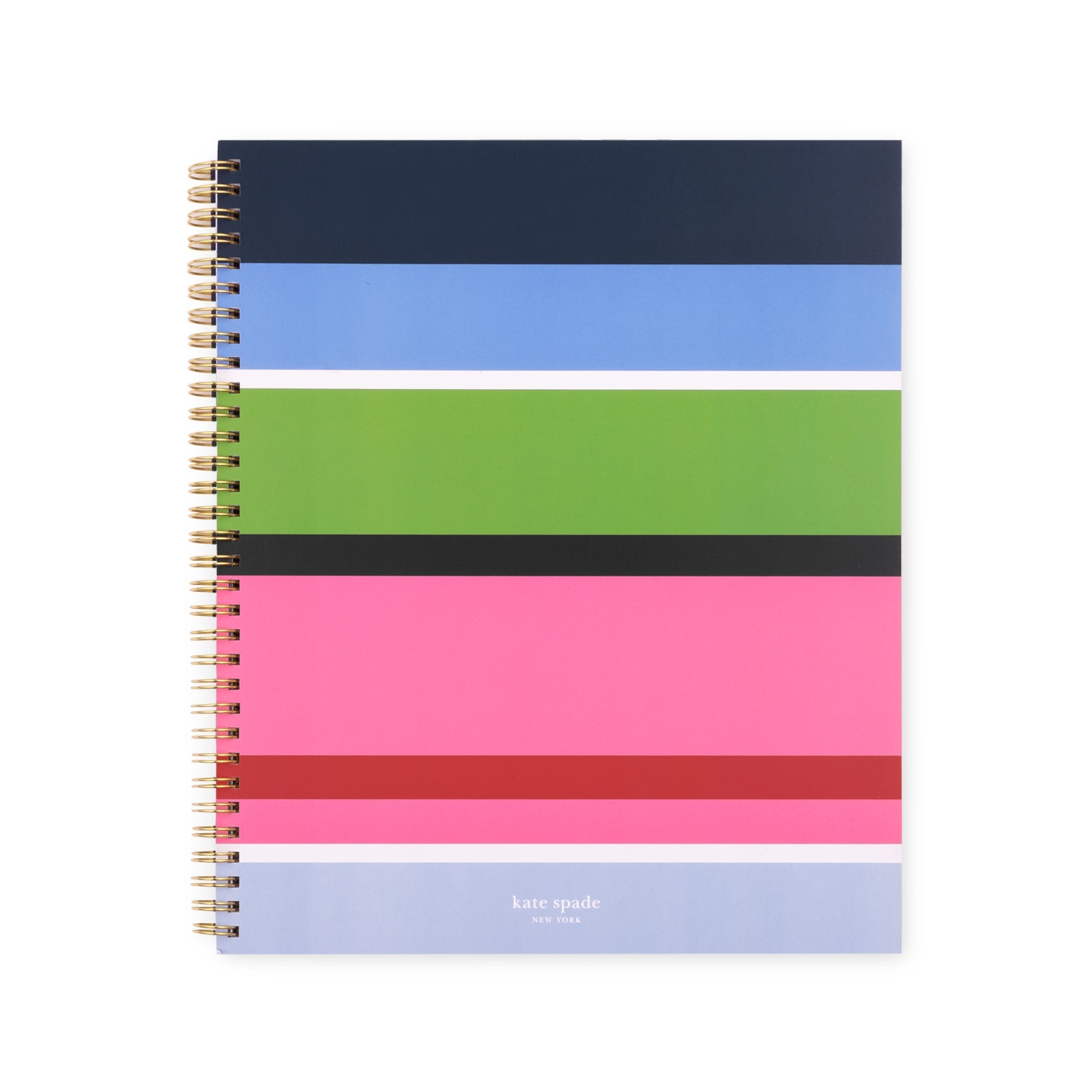 Large Spiral Notebook, Sunny Day Stripe