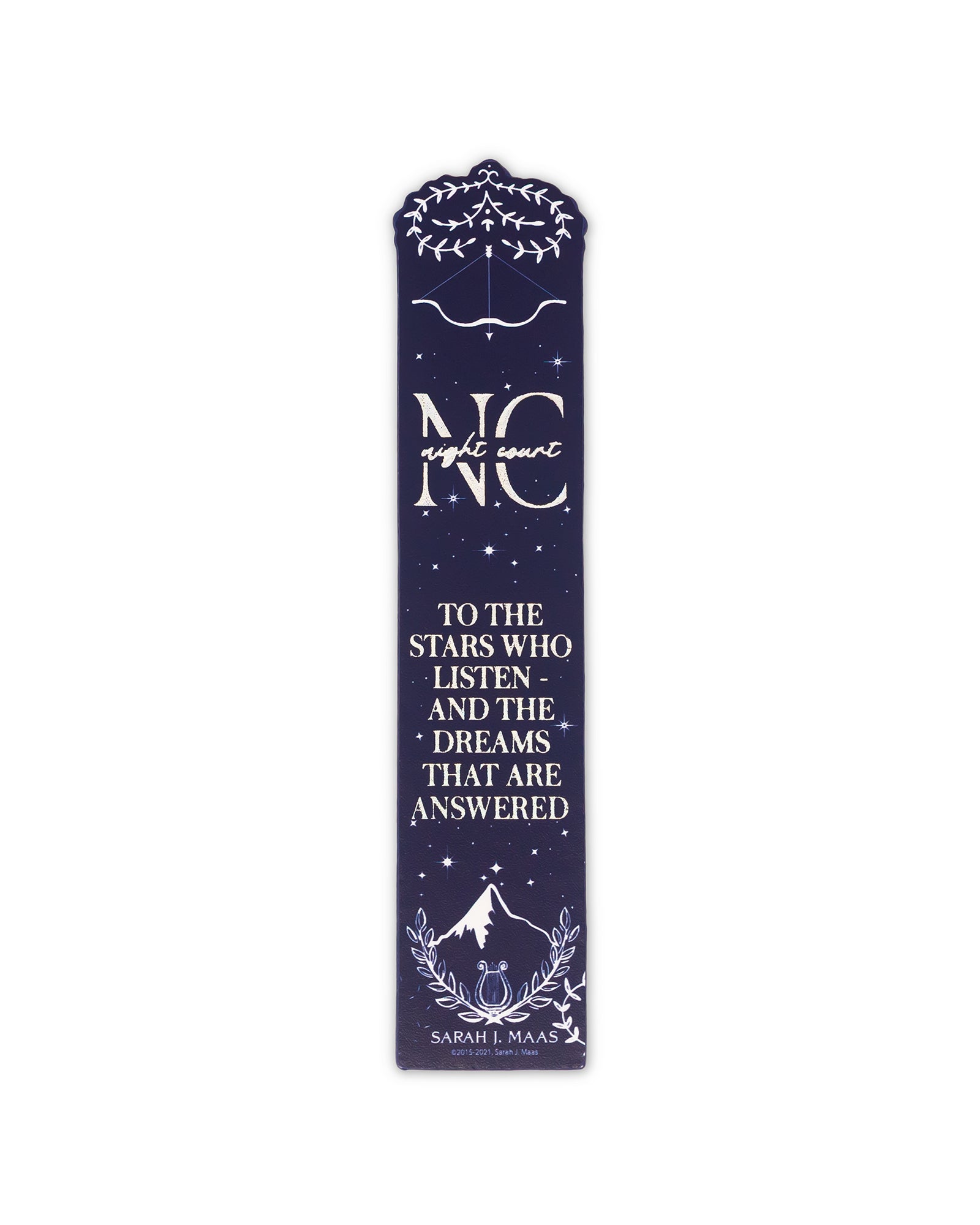 Nigh Court bookmark with text and illustrations on a white background
