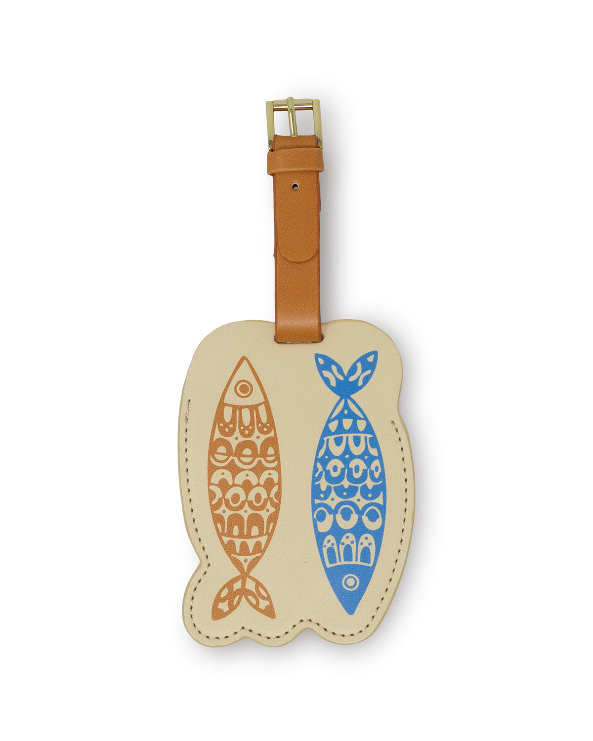 two fish shaped luggage tag