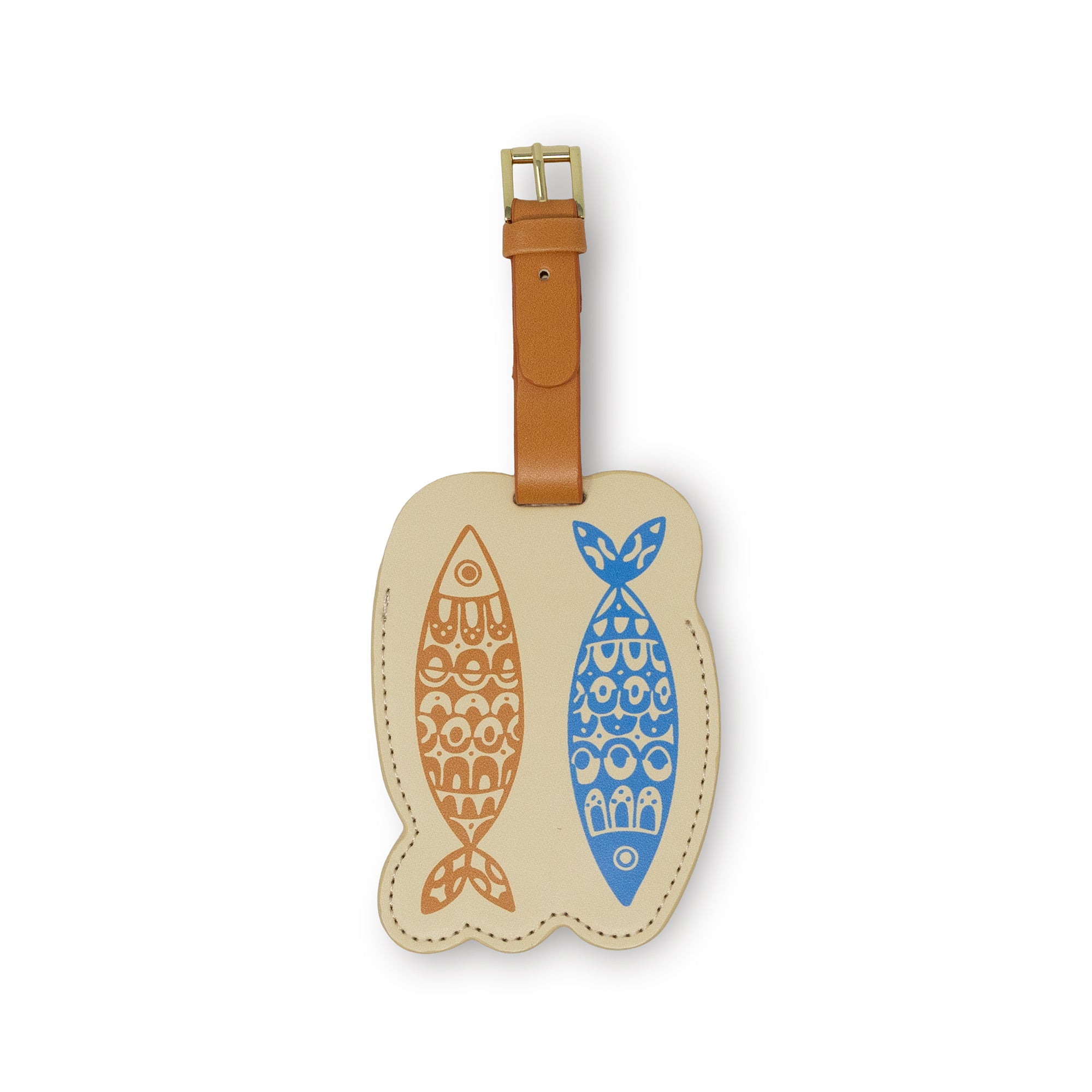 two fish shaped luggage tag