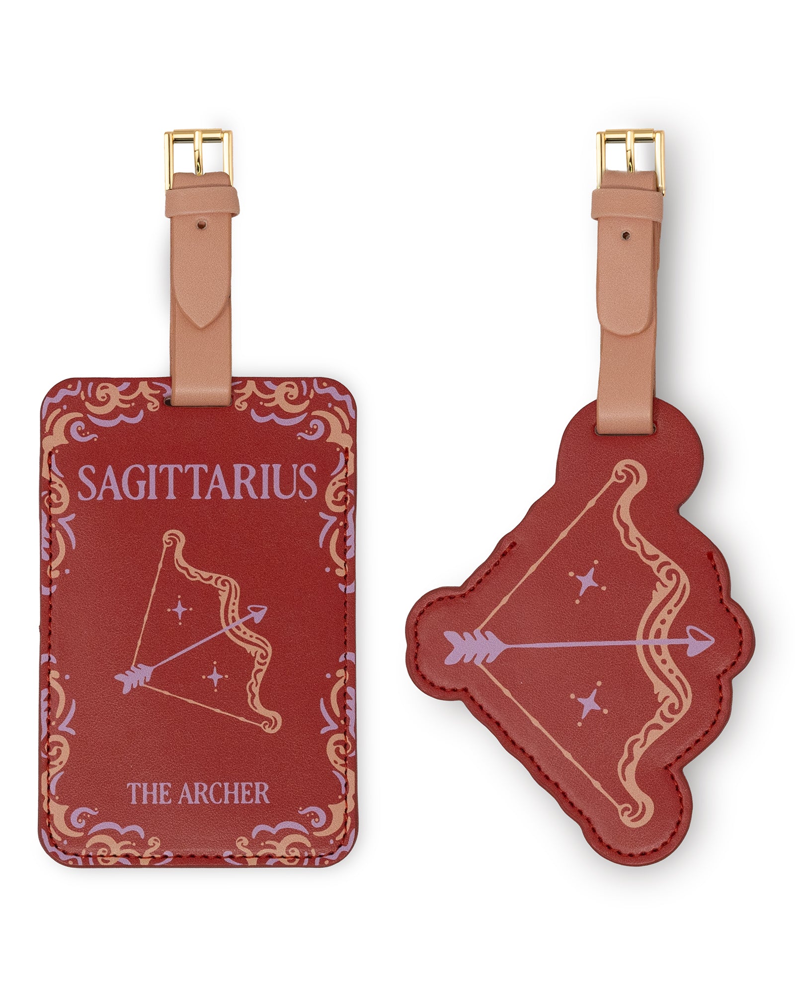 set of 2 Sagittarius luggage tags