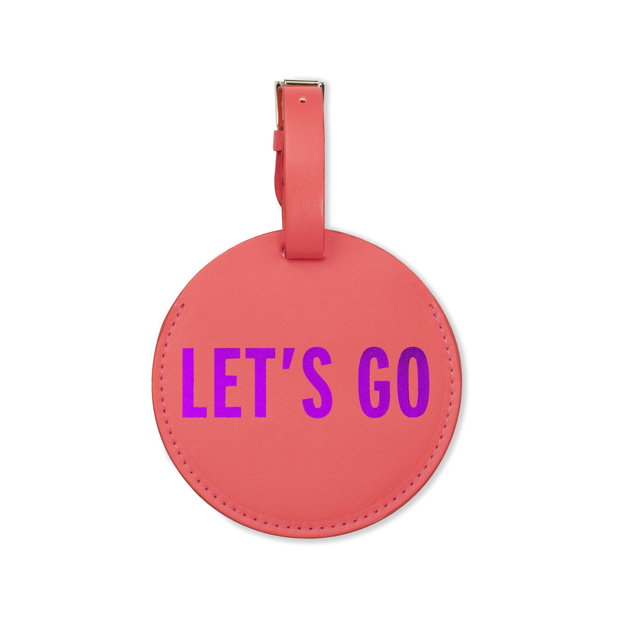 Luggage Tag (Circle), Lets Go