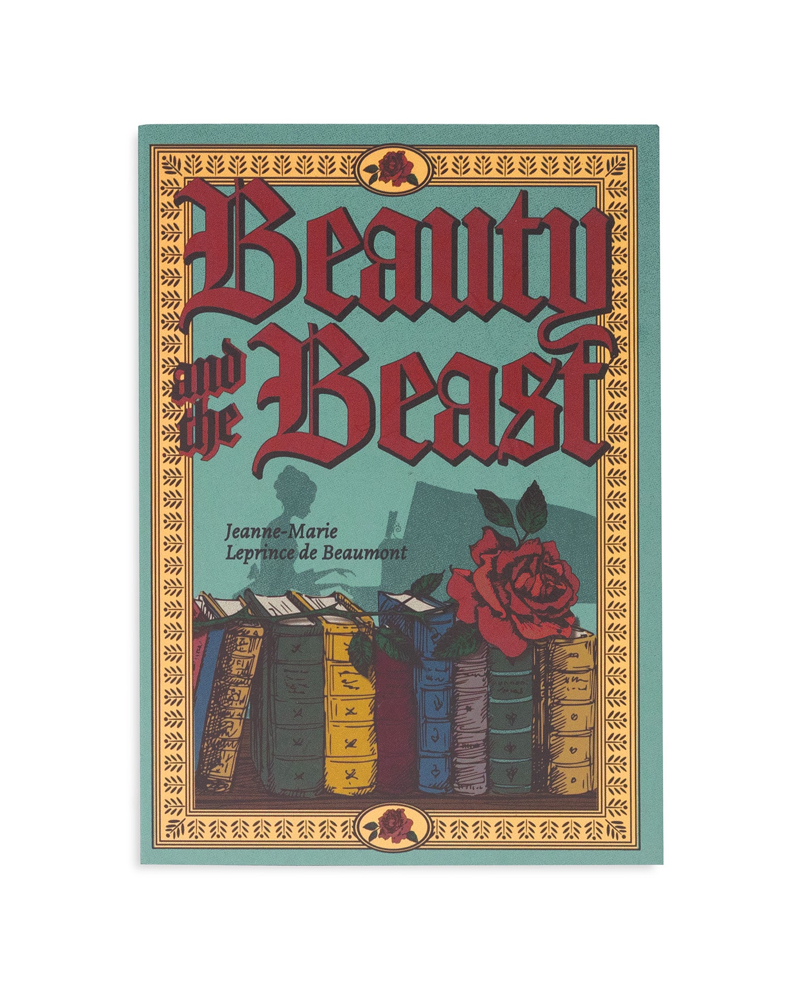 teal beauty and the beast book cover notepad
