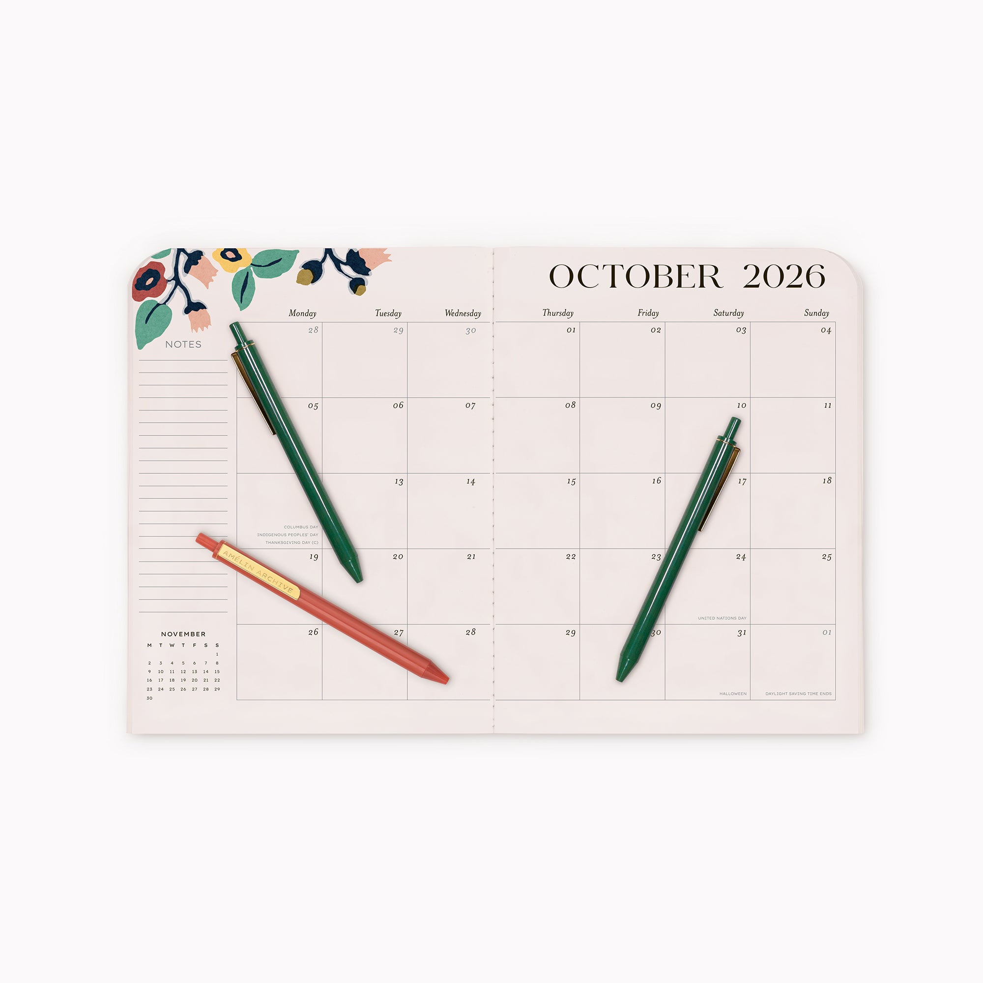 2026 Monthly Agenda Bloomsbury