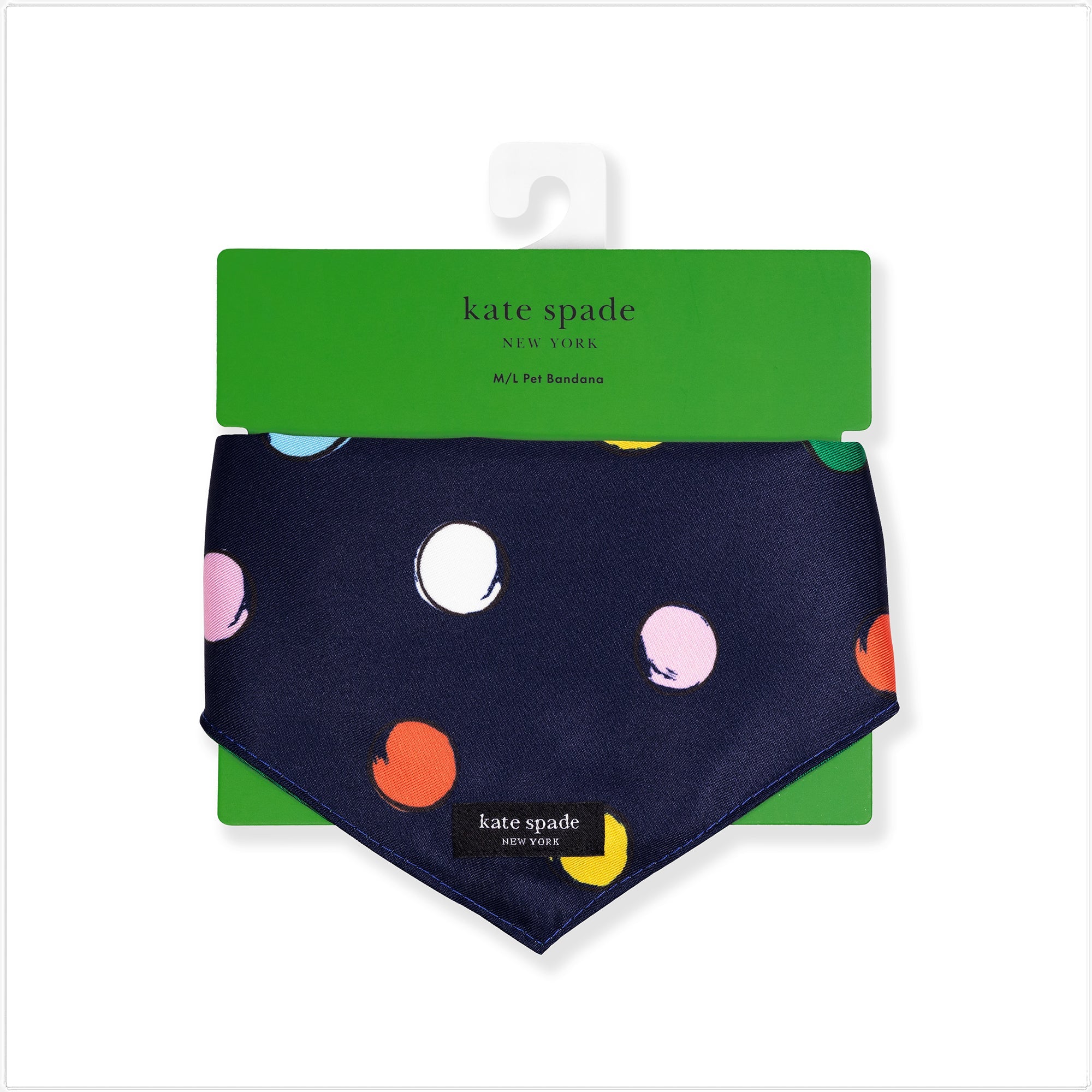 Large Pet Bandana, Watercolor Dot