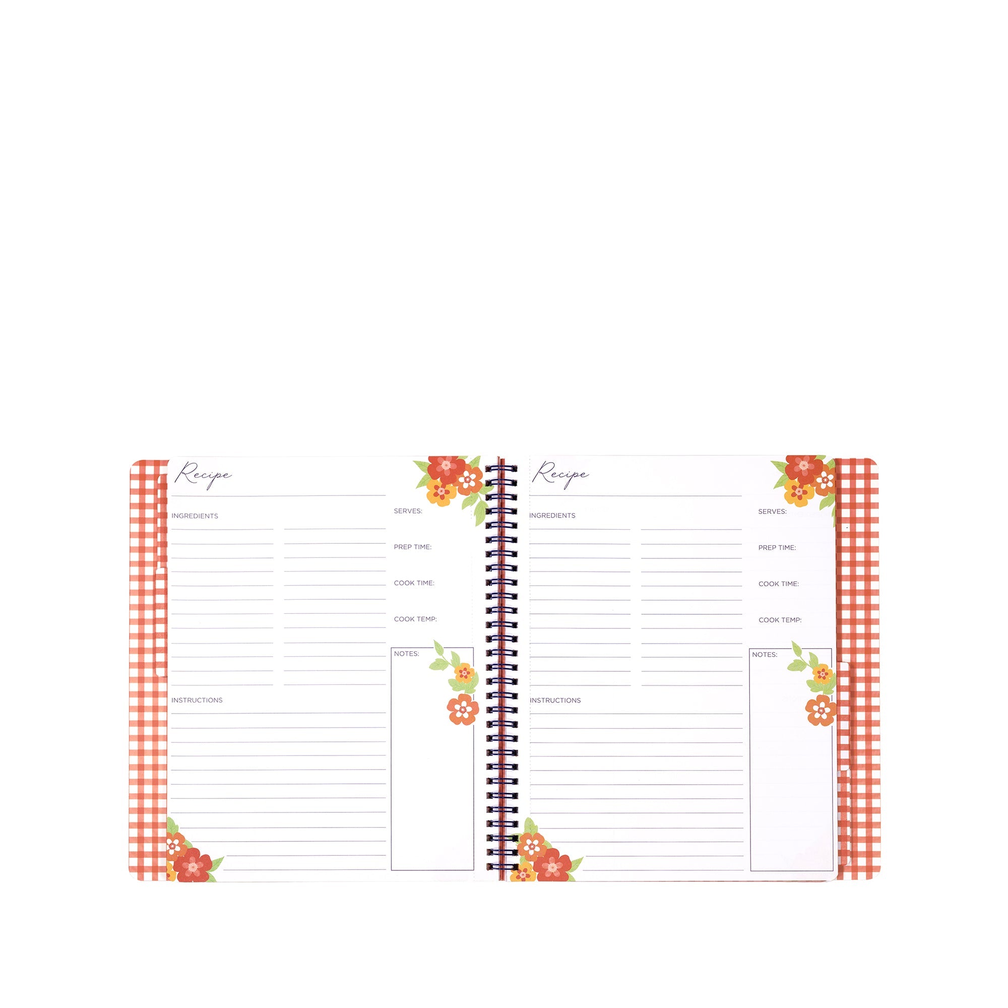 Recipe Journal, Floral Deep Ultramarine